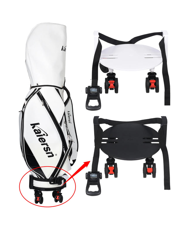 Universal Golf Bag Mobile Tray - Heavy-duty Rotating Wheel Trolley with Detachable Base Plate, Suitable for 8-10 Inch Golf Bags
