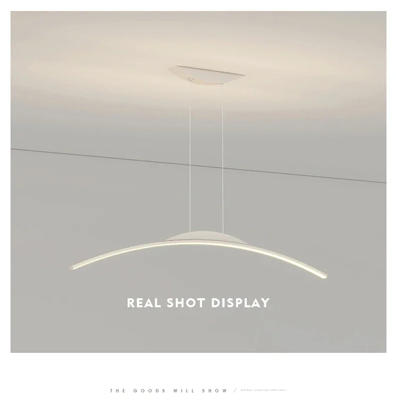 Modern LED Chandelier for Dining Room Kitchen Bar Living Bedroom Ceiling Pendant Lamp Black Simple Design Chandelier Light