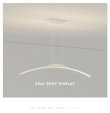 Modern LED Chandelier for Dining Room Kitchen Bar Living Bedroom Ceiling Pendant Lamp Black Simple Design Chandelier Light