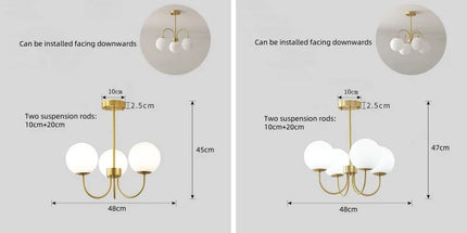Modern E27 LED Chandelier Light  For Living Room Bedroom Dining Table Kitchen Study Ceiling Pendant Lamps Lustre Home Decoration