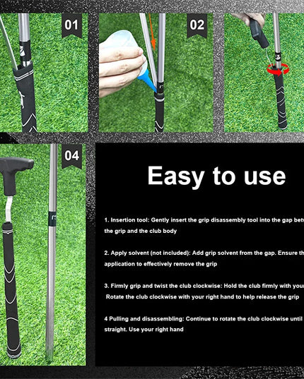 Golf Grip Removal Tool Golf Club Grip Tool V-Groove Grip Remover Saver Protective Grip Removal Tool Golf Accessories Golf Suppli