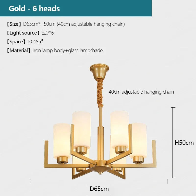 Modern Modern Led Chandelier Nordic Living Room Lamp Retro Simple Dining Room Decoration Iron Art LED Hanging Lamps Pendant Ligh