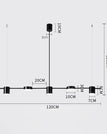 5 heads black / Switch Control / 220V|3 Light Colors|China Mainland