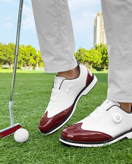 New Men's Golf Shoes Are Easy To Put On And Take Off. Made Of Genuine Leather Material, They Are Non Slip And Casual Sports Shoe