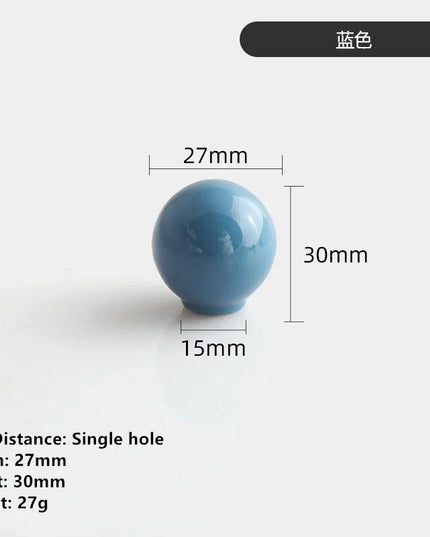 Handles Drawer Cabinet Furniture Kitchen Handles for Cabinet Knob Door Drawer Knob Colour Ceramics Rotundity Single Hole