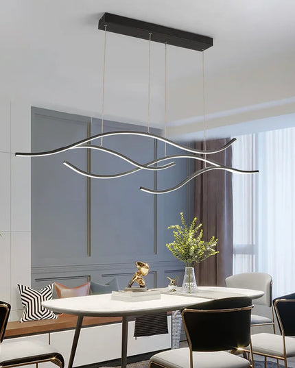 Modern Minimalist Led Chandelier Creative Personality Dining Room Bar Pendant Light Lighting Kitchen Hanging Lamp Lustre Fixture