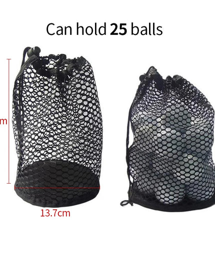 Golf Sports Mesh Net Bag Nylon Golf Tennis 12/25/50 Ball Carrying Drawstring Pouch 1pcs Golf Bags Golf Accessories