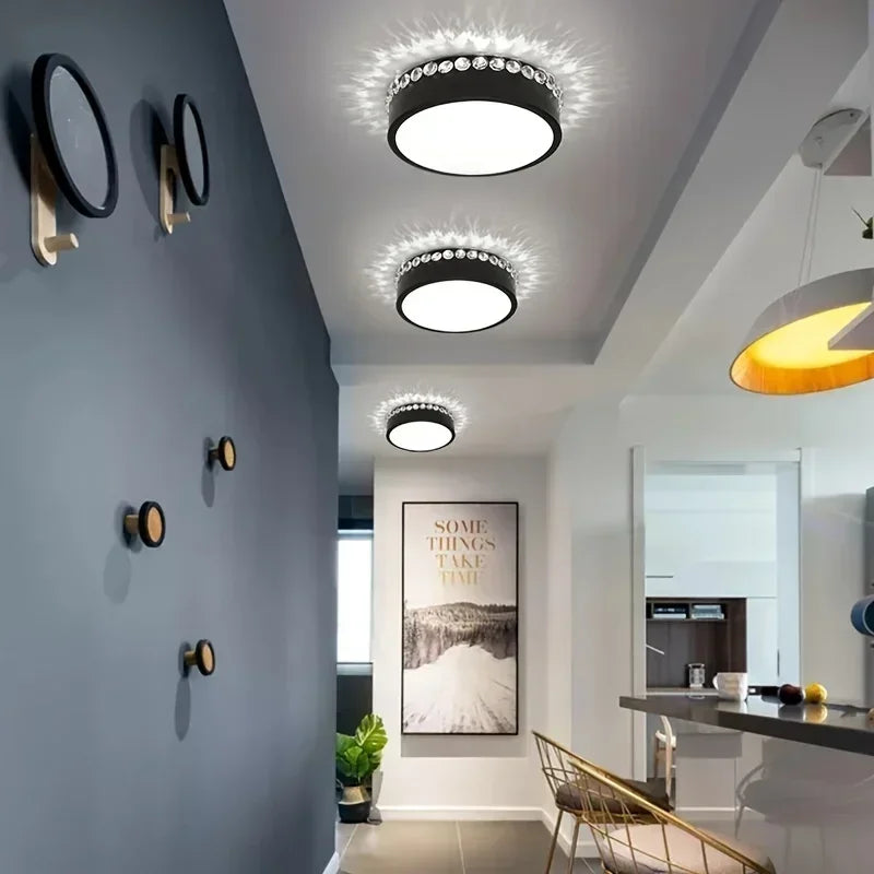 Modern Led Chandelier 12w Small Round Ceiling  Lamp For Living Room Dining  Kitchen Corridor Aisle Star  Lights