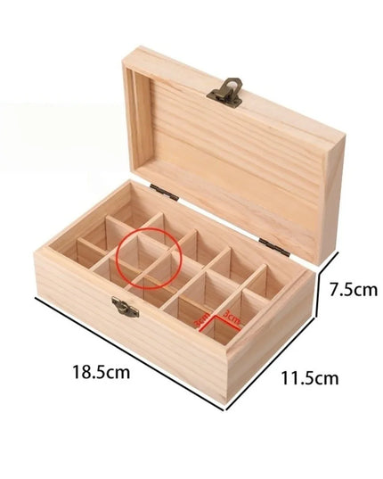 New Wooden Essential Oil Storage Box 12/15/16/25 Slots Durable Aromatherapy Container Essential Oil Carry Case Home Use