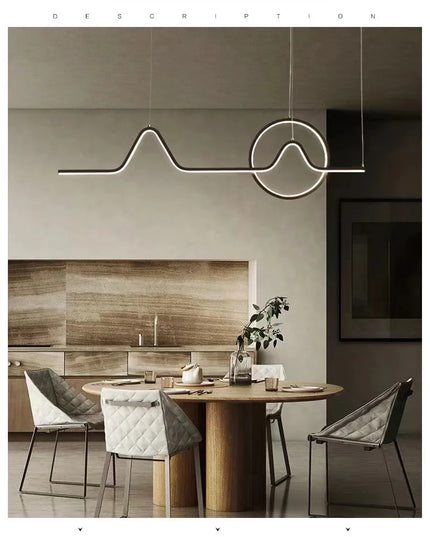 Modern LED Ceiling Chandelier Dining Table Indoor Lighting Chandeliers Kitchen Pendant Light Living Room Decoration Hanging Lamp