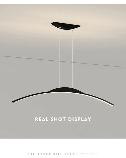 Modern LED Chandelier for Dining Room Kitchen Bar Living Bedroom Ceiling Pendant Lamp Black Simple Design Chandelier Light