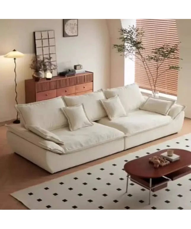 Modern Beige Living Room Sofas Designer Retro Luxury Lazy Living Room Sofas Boneless Leather Woonkamerbanken Furniture Home