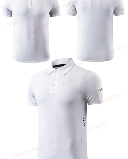 Golf Lapel Sport Short Sleeve Outdoor Trainning Reflective Running Breathable Tee Solid Quality Tennis Gym Fashion Jerseys