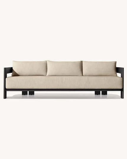 Outdoor Furniture Garden Aluminum Outdoor Sofa Living Single Sofa and Ottoman Set