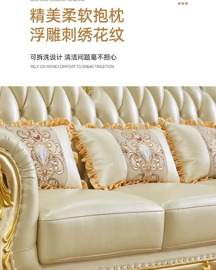 Comfortable Recliner Sofas Family Cushion Elegant Double Sofa Bed Vintage Multifunctional Woonkamer Banken Home Furniture