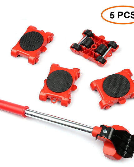 Professional Furniture Mover Tool Set Heavy Stuffs Transport Lifter Wheeled Mover Roller with Wheel Bar Moving Hand Device