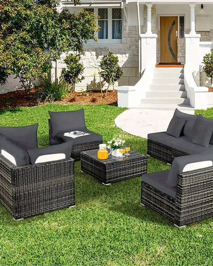 Outdoor Tropical Print Sofa Cushion Covers - Non-Slip Furniture Protectors, Replacement for Individual Seat Cushions