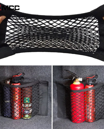 Car Back Rear Trunk Bag Organizer Mesh Net Auto Seat Back Storage Bag Pocket Universal Car Stowing Tidying Elastic String Net