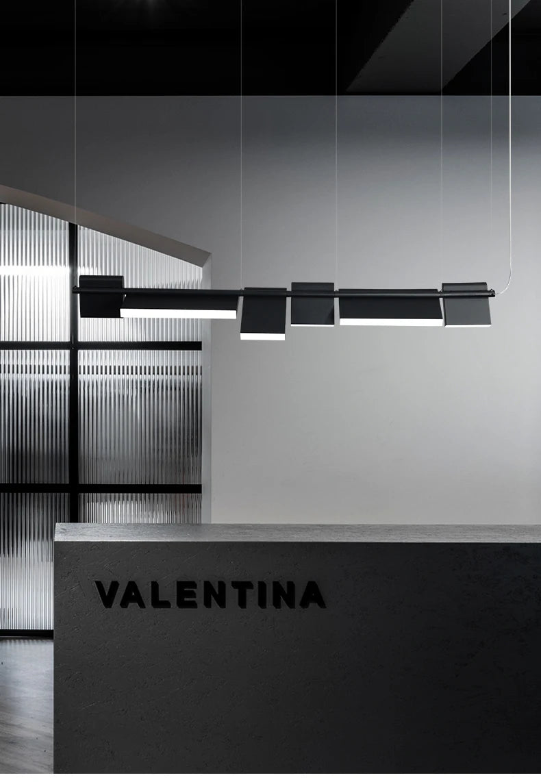 Modern danish Chandelier Design Rotatable Black Led minimalist light Dining Room Decor Led Lamp Bar Loft coffee tables lights