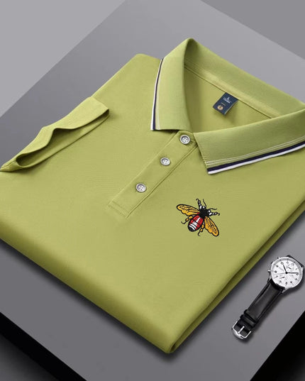 New Embroidered Short Sleeved Polo Shirt for Summer, Comfortable, Cool, Breathable Golf Business Casual Top T-shirt