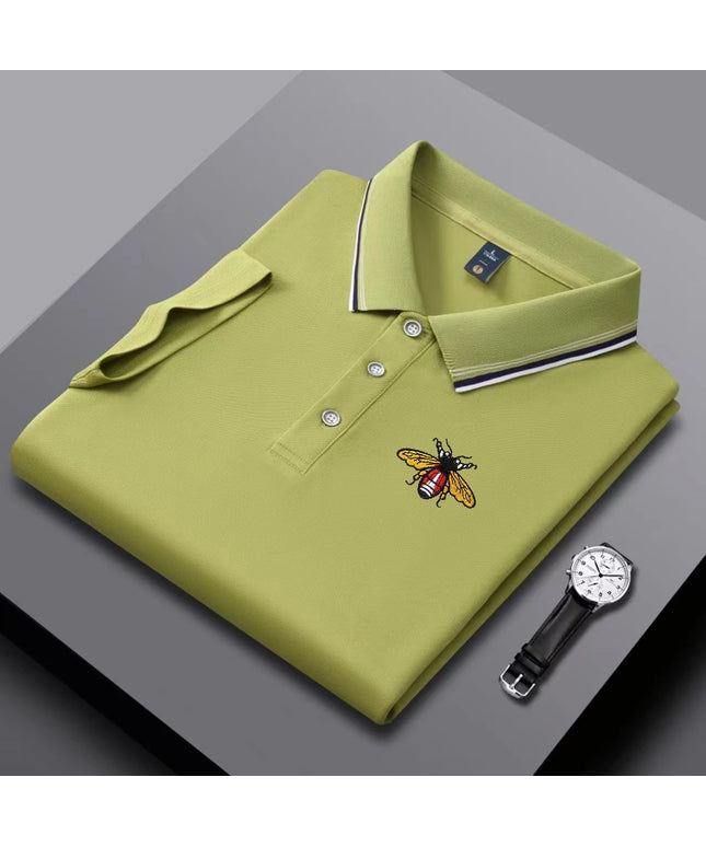 New Embroidered Short Sleeved Polo Shirt for Summer, Comfortable, Cool, Breathable Golf Business Casual Top T-shirt