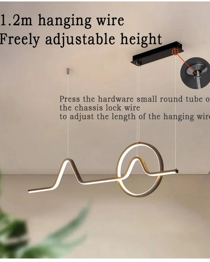 Modern LED Ceiling Chandelier Dining Table Indoor Lighting Chandeliers Kitchen Pendant Light Living Room Decoration Hanging Lamp