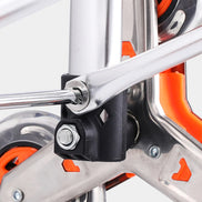 1PC Stainless Steel Portable Shopping Cart Roller Puller Household Luggage Carrier Ergonomic Design for Easy Carrying And Moving