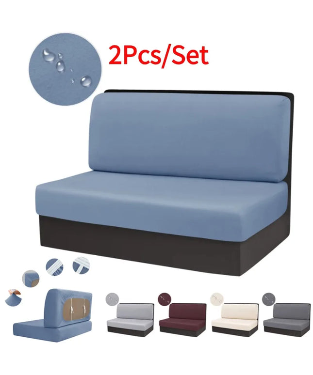 2pcs/set Jacquard RV Dinette Cushions Covers Stretch Camper Sofa Seat Covers Adjustable Dining Seat Covers Bench Backrest Decor