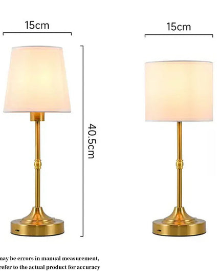 Cordless Table Lamps Rechargeable Battery Lamp with 3-Level Dimmable Fabric Touch Bedside Lamps for Bedroom, Living Room