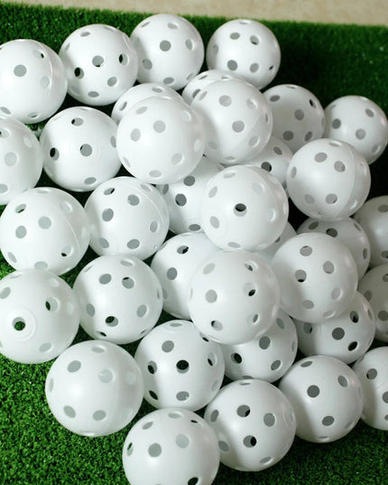 12Pcs Practice Golf Balls Hollow Plastic Golf Training Balls Colored Airflow Golf Balls Swing Practice Driving Range PE Toy Ball
