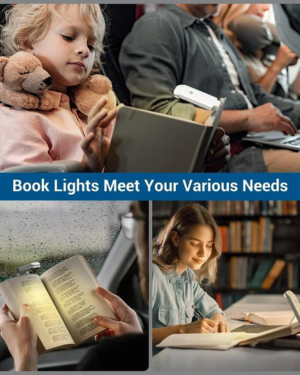 Portable USB Table Lamp Rechargeable Desk Lamp with Clip Bed Reading Night Light LED Touch 3 Modes Dimming Eye Protection Light