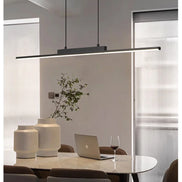 Modern LED Chandelier Featuring Minimalist Linear Panel Design 80/100cm Textured Pendant Light For Dining Rooms Bedrooms  Studie