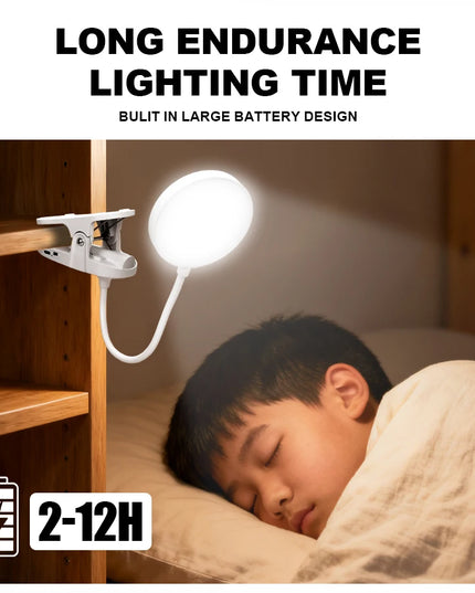 Led Table Lamp USB Rechargeable Night Light With Folding Clamp Study Stand Read Lamp Touch 3 Modes Dimming Eye Protection Light