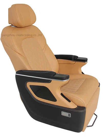 Comfortable Three-Passenger Leather Folding RV Camper Van Sofa Seat Bed Sofa Convertible Into Bed