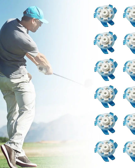 Golf Shoe Spikes Replacements 12 Pieces Footwears Anti Slip Golf Cleat Quick Twist Golf Spikes Golf Cleats Portable Wrench Screw