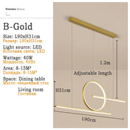 Modern LED Ceiling Chandelier Dining Table Indoor Lighting Chandeliers Kitchen Pendant Light Living Room Decoration Hanging Lamp