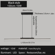 Modern LED Chandelier Featuring Minimalist Linear Panel Design 80/100cm Textured Pendant Light For Dining Rooms Bedrooms  Studie