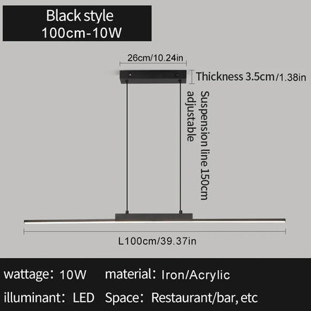 Modern LED Chandelier Featuring Minimalist Linear Panel Design 80/100cm Textured Pendant Light For Dining Rooms Bedrooms  Studie