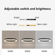 Modern LED Chandelier For Living Room Dining Room Bedroom Study Ring Ceiling Pendant Lamp Lustre Room Decorative Lighting Lamp