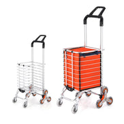 1PC Stainless Steel Portable Shopping Cart Roller Puller Household Luggage Carrier Ergonomic Design for Easy Carrying And Moving