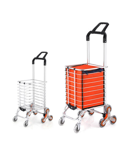 1PC Stainless Steel Portable Shopping Cart Roller Puller Household Luggage Carrier Ergonomic Design for Easy Carrying And Moving