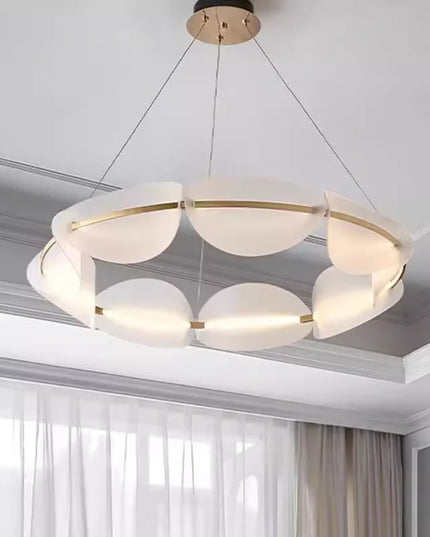 Modern leaf chandelier luxury designer Acrylic ring light Dining Room Home Bedroom Kitchen Hanging Lights Decor sofa living room