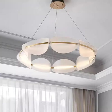 Modern leaf chandelier luxury designer Acrylic ring light Dining Room Home Bedroom Kitchen Hanging Lights Decor sofa living room