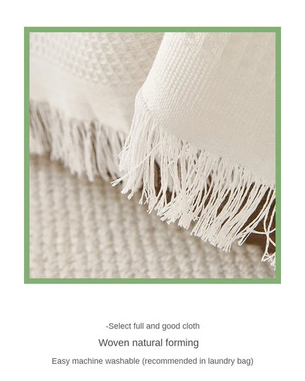 Sofa Towel  with Full Coverage Ins Cream Wind Cotton Yarn Camping Blanket Sofa Cushion Cover All  Season Universal All Inclusive