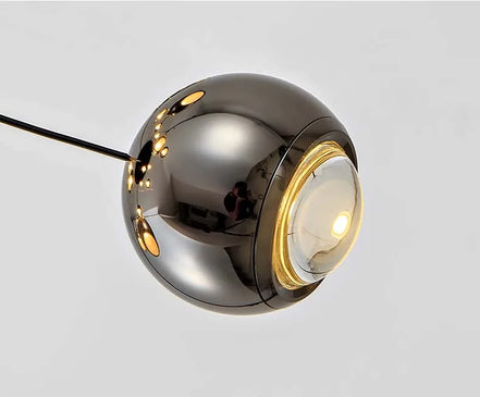 Modern LED Crystal Chandelier Art Decor Ball Long Hanging Lamps for Staircase Minimalist Round Gold Creative Lighting Fixtures