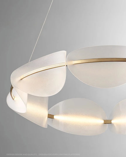 Modern leaf chandelier luxury designer Acrylic ring light Dining Room Home Bedroom Kitchen Hanging Lights Decor sofa living room