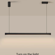 Modern LED linear chandelier for dining room office white bar pendant lights kitchen island lighting black minimalist lamp