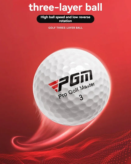 PGM Official 3-Layer Premium Golf Balls Practice Compet Performance Training for Distance Straight Shots Golf Design for Sports