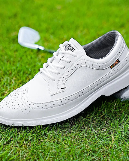 Golf Sports Shoes Men Waterproof high-Quality Leather Golf Competition Sports Shoes Formal Shoes Golf Course Men Training Shoes