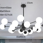 Modern Glass led Chandelier Lighting Ceiling Chandeliers Light For Dining Living Room Bedroom Kitchen Indoor Lustre Fixture Lamp